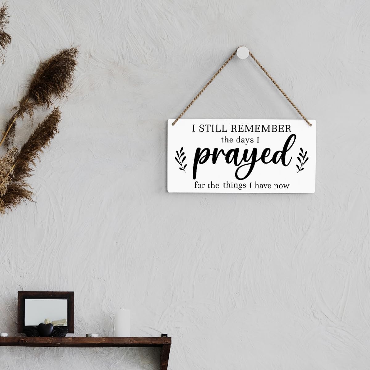Christian Decor for Home I Still Remember The Days I Prayed Wall Decor Rustic Bible Verse Sign Scripture Printed Wood Sign Wall Art Religious Gifts Faith Based Gifts