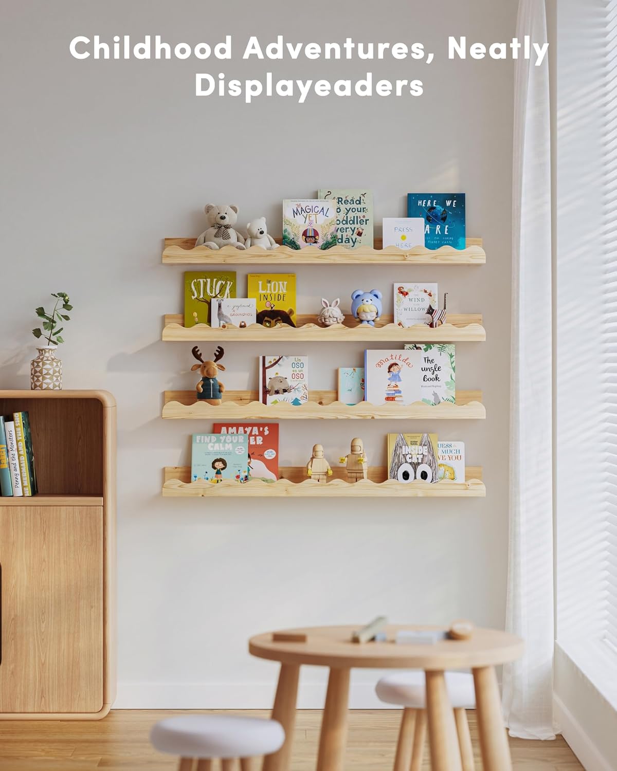 Nusery Shelves (23 Inches, Wood)