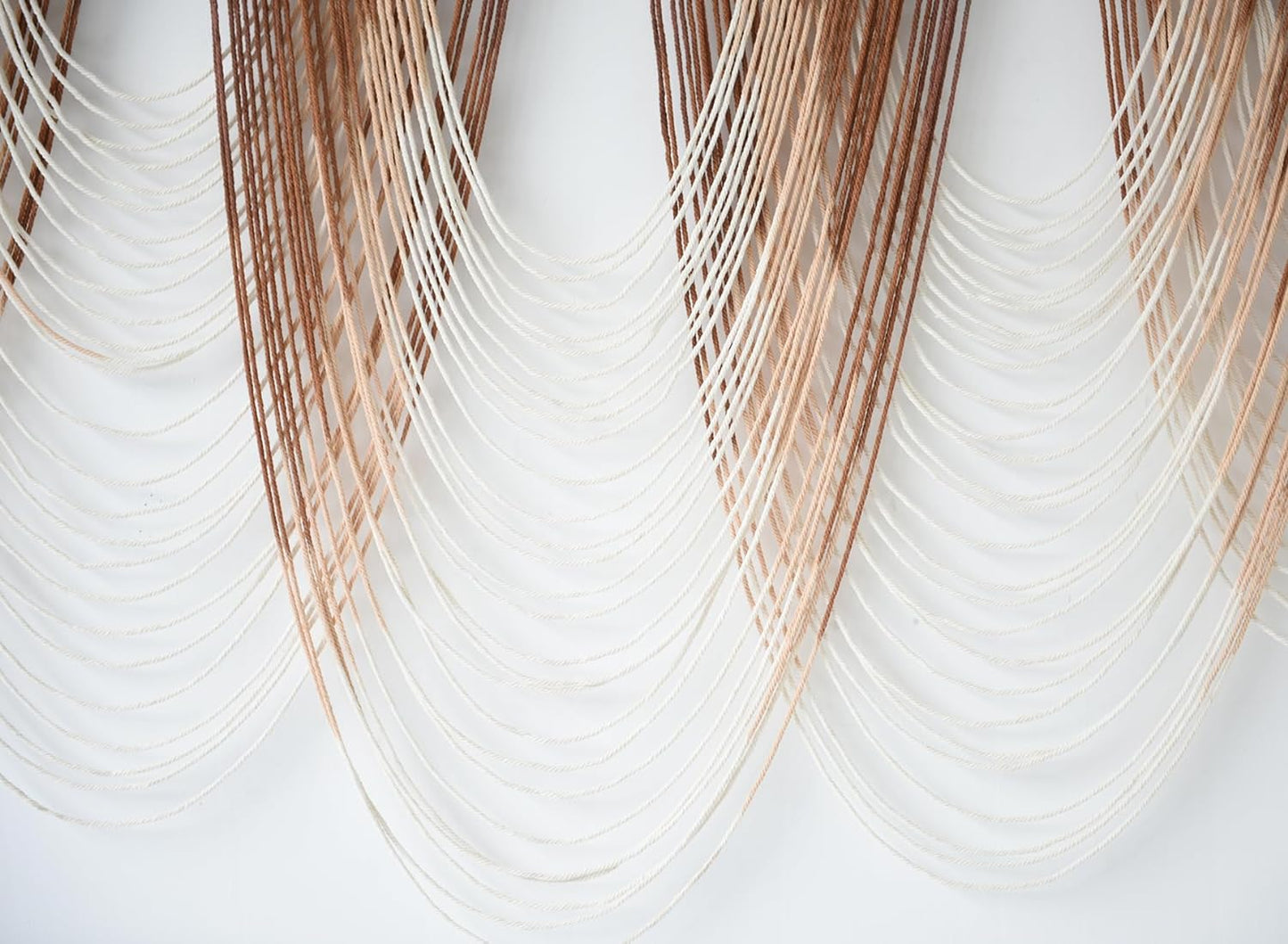 IOWER Macrame Wall Hanging Brown Dip-Dyed Large Macrame Wall Decor For Living Room Boho Fiber Art for Office Decoration 57" W x 41" L