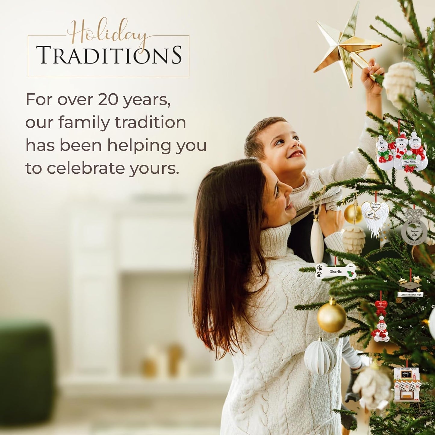 Personalized Large Family of 11 Ornament 2025 | Free 24h Customization | Laser Engraved Snowman Christmas Ornaments for Tree | Custom Gift Wrapped Festive Holiday Keepsake for Eleven Persons