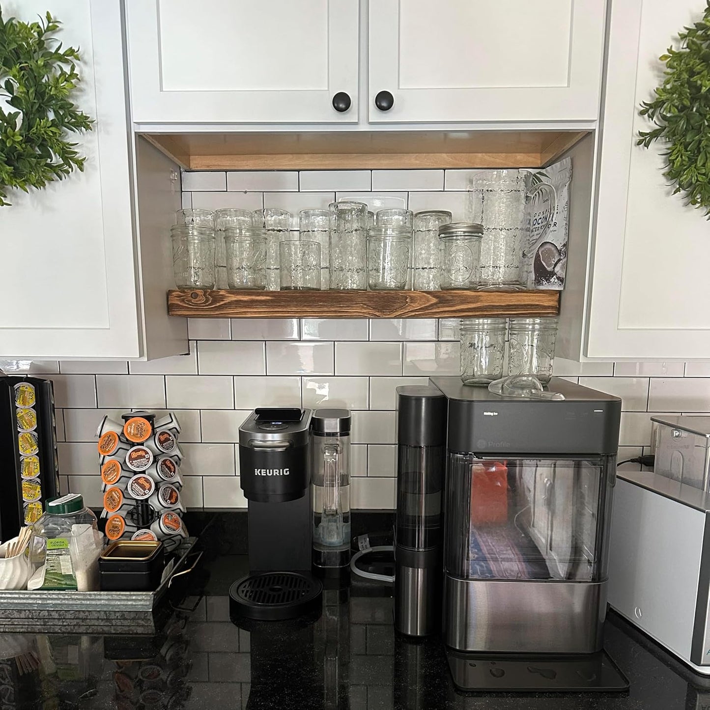 joelsantiques 36 Inch Wooden Floating Shelves for Wall - 36x6x2 in - Made of Natural Wood - Long Heavy Duty Rustic Wall Shelves for Bedroom - Perfect for Living Room, Kitchen - Medium Brown