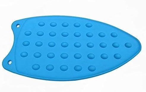 Bringsine Silicone Iron Rest Pad for Ironing Board Hot Resistant Mat(Blue)