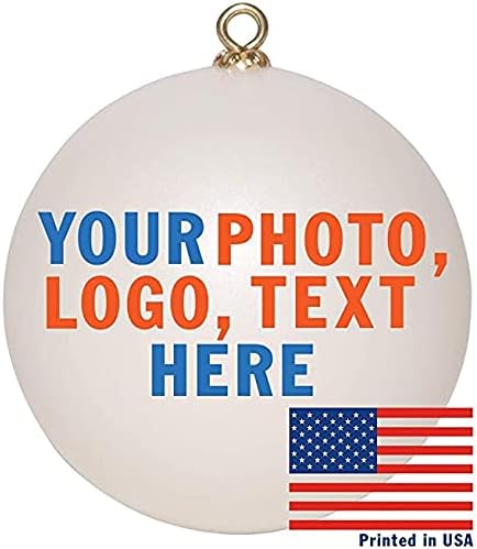 Custom Christmas Ornament, Personalized and Customizable Ball for Holidays with Photo, Picture, Logo, Name, or Text, Pearlized Color Design Your Own