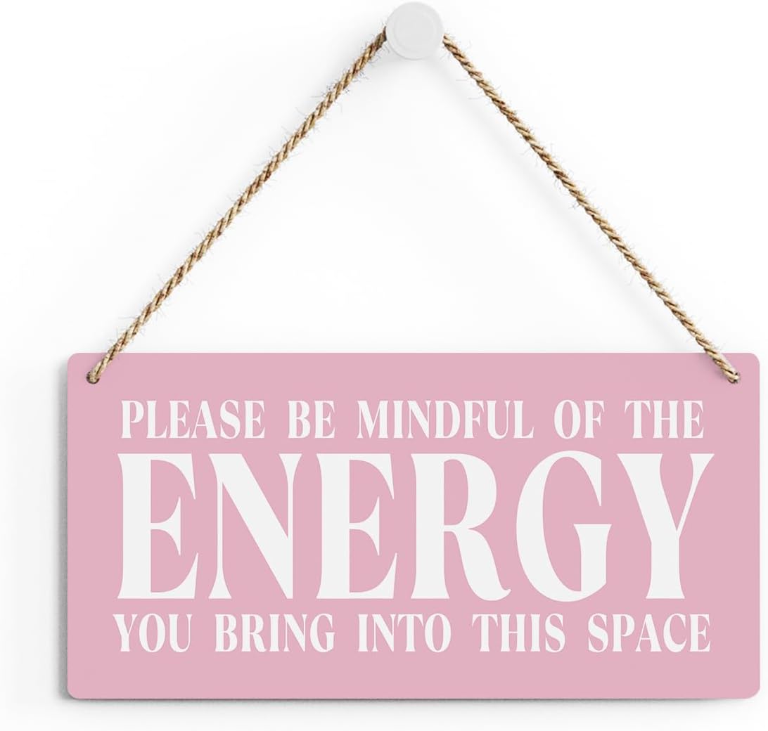 Pink Room Decor Spiritual Decoration Meditation Room Decoration Inspirational Spa Positive Affirmations Wall Decor Wood Plaque Sign Hanging Door Sign Home Office Yoga Room