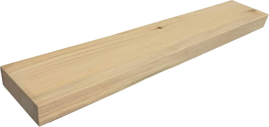 Joel's Antiques 36 Inch Floating Shelves for Wall - 36x6x2 in - Unfinished Wood Shelf Design, Wooden Wall Shelves for Bedroom, Bathroom, Kitchen and Living Room - Display and Store Your Décor at Home