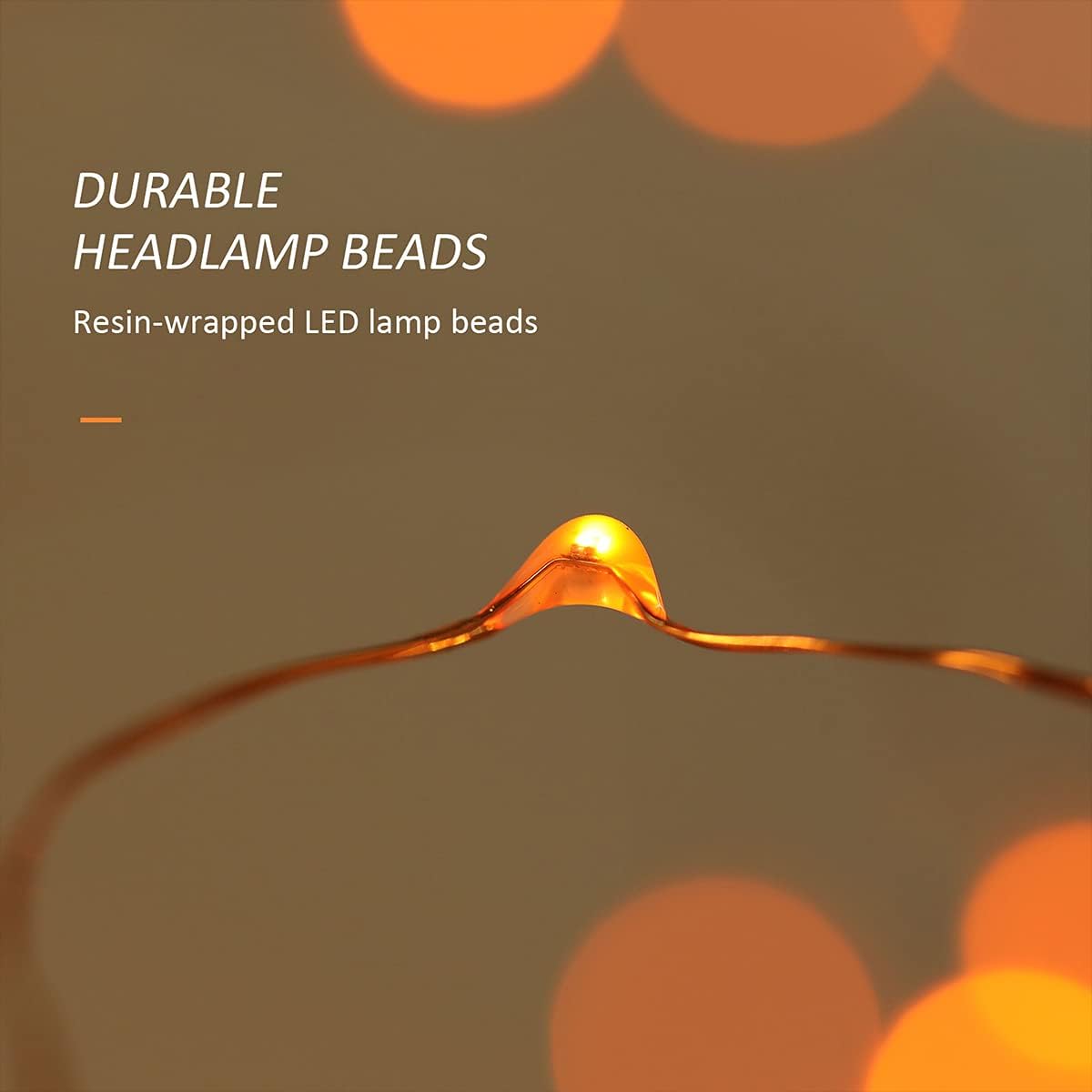 Mini Halloween Fairy Lights Battery Operate, 1 Pack Copper Wire Night Lights 3*AAA Battery Powered Led Starry Fairy String Lights for Bedroom, Christmas, Party, Decoration(5m/16ft Orange)