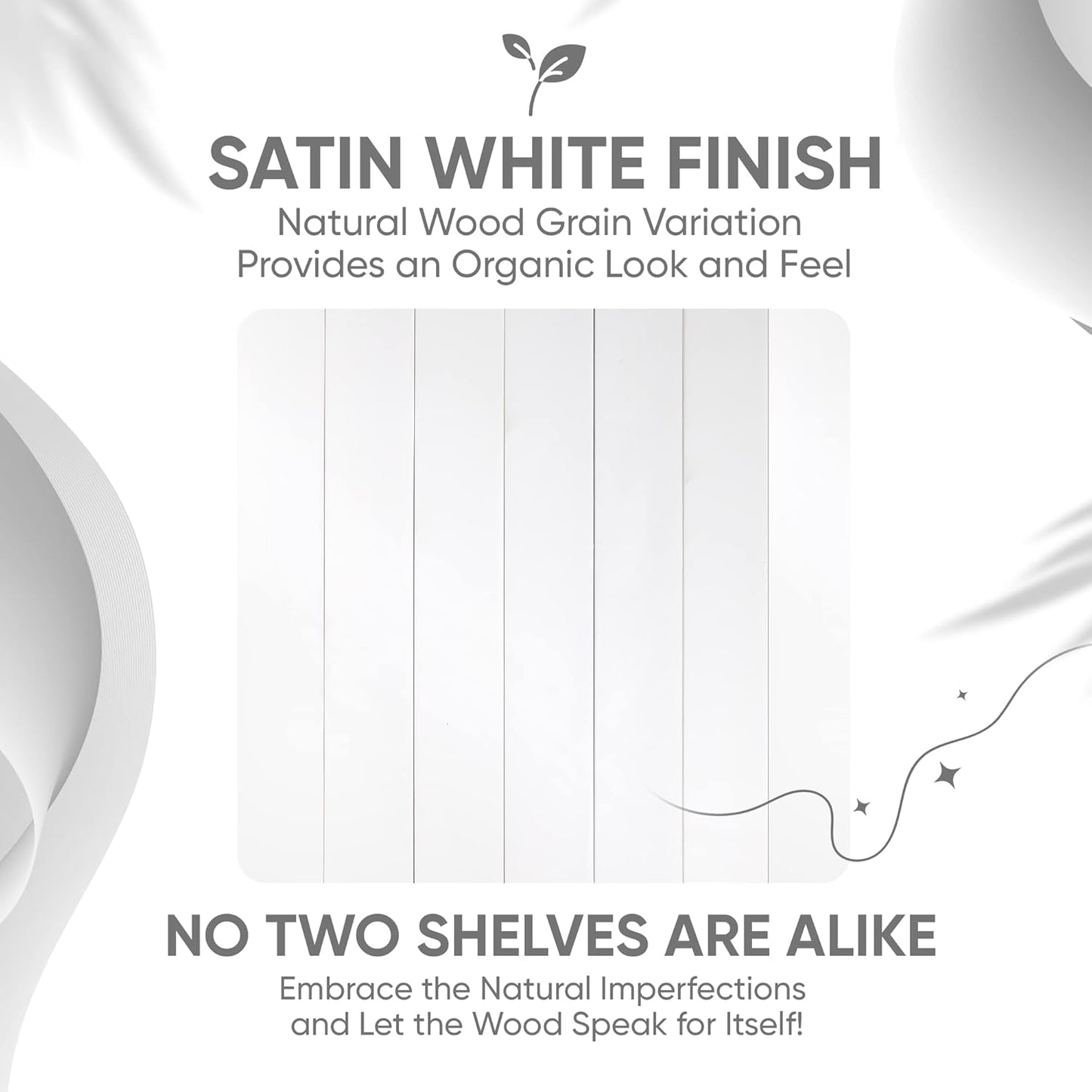 Homeforia White Floating Shelves 24 inch, High End Solid Real Wood 24inch Bathroom Floating Shelf for Wall Mounted, White Wooden 24in Floating Shelves, Heavy Duty Bracket, 24 X 6.5 X 1.75 in, Set of 2