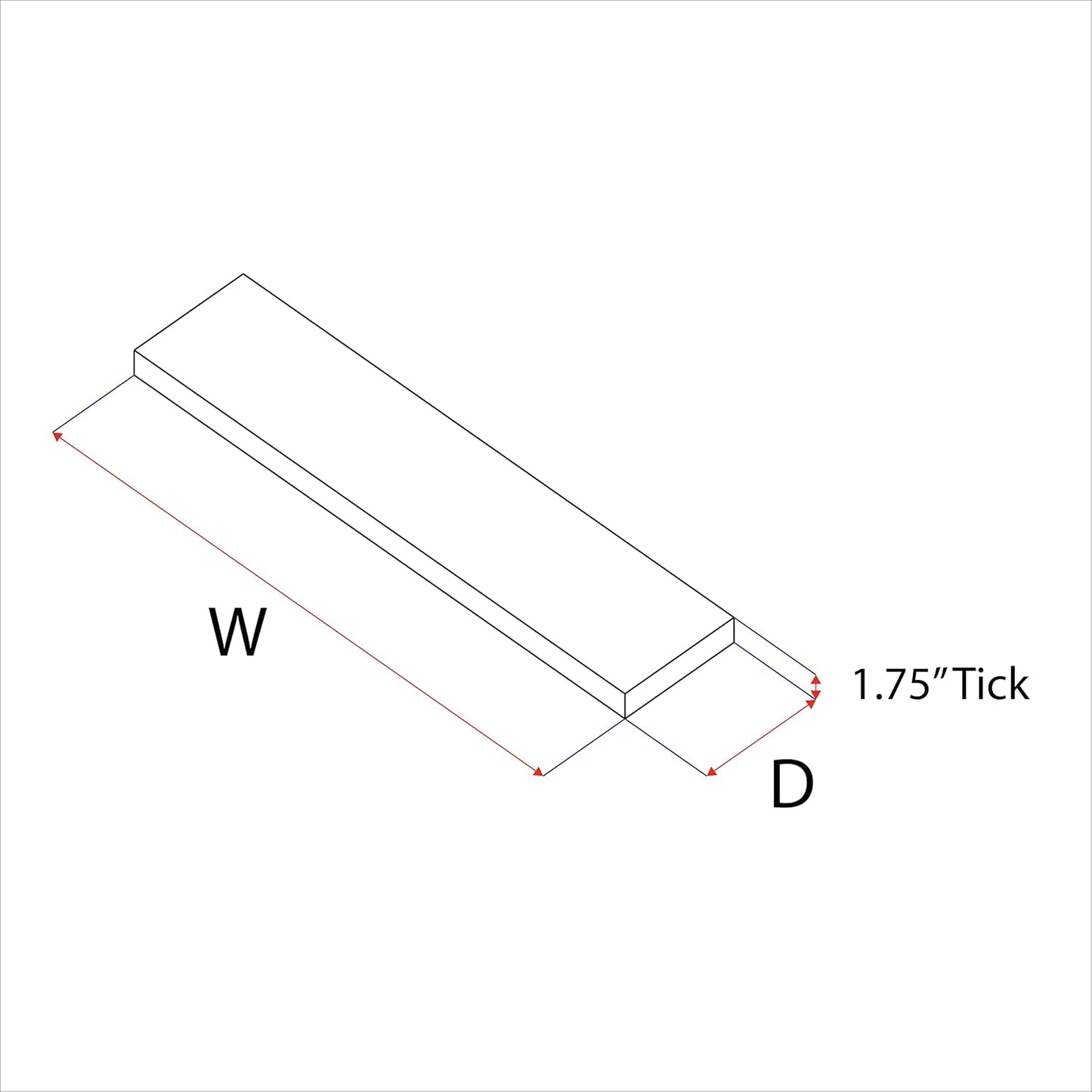 URBANDI, Rustic Floating Shelves, Set of 2, Hidden Bracket, Solid Wood, Heavy Duty, Wall Mounted Shelves, (Grey, 36Wx6D)