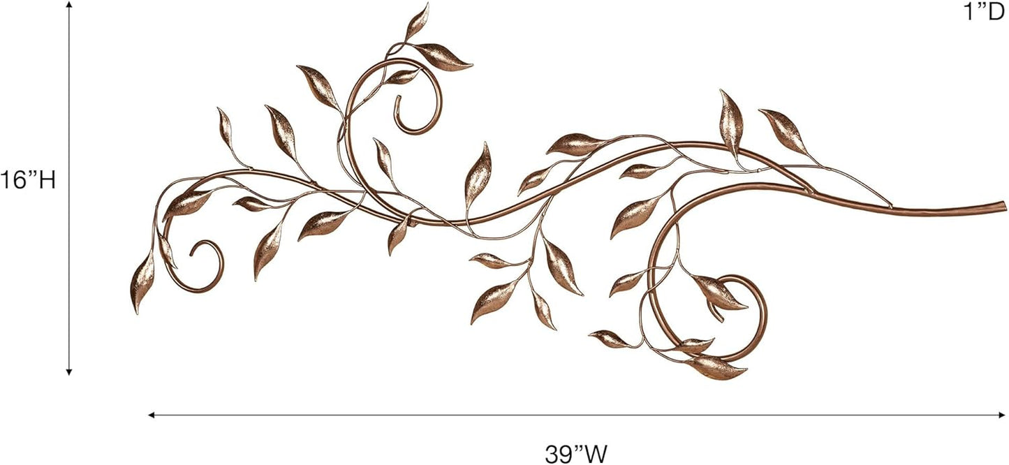 Touch of Class Flourishing Foliage Leafy Branch Wall Art Rose Gold