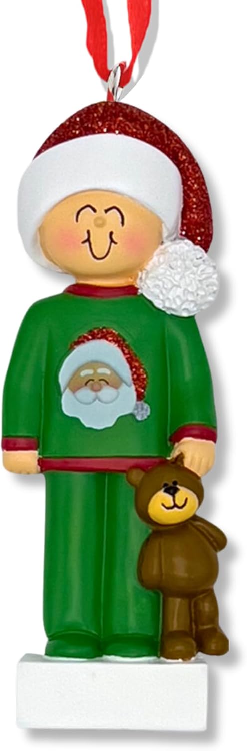 Personalized 2nd Christmas Boy Tree Ornament 2024 - Baby Child Hold Heart Second - Free Customization