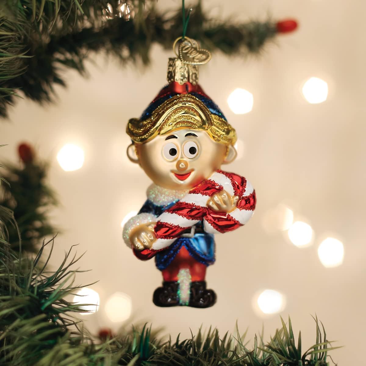 Old World Christmas Hermey The Elf Glass Blown Ornament for Christmas Tree