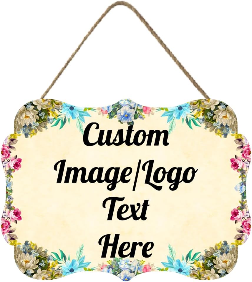 Custom Metal Sign Wooden Welcome Sign, 11.2*8 Inch, Personalized Home Decor Sign, Farmhouse Decorations for Home Office