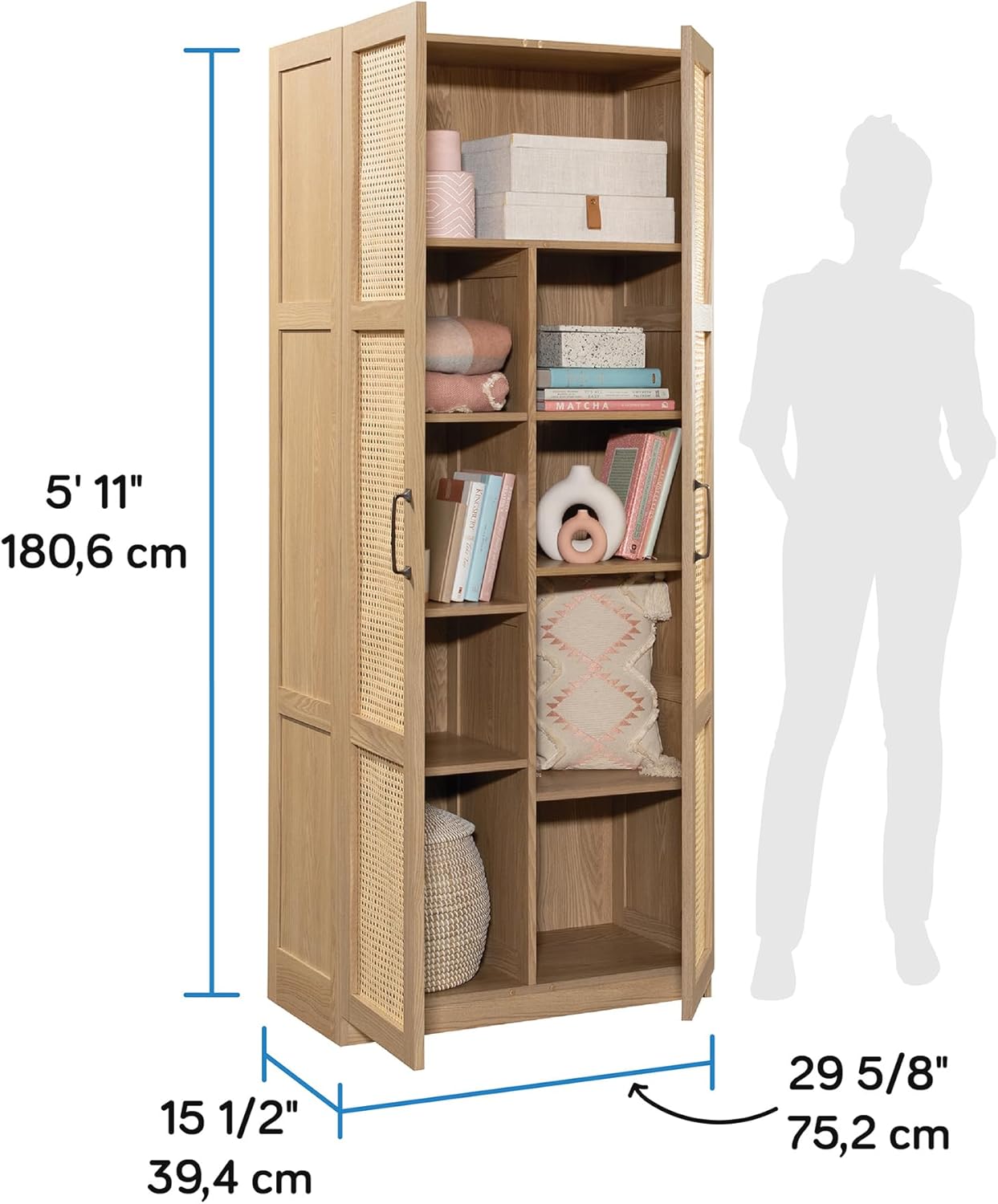 Sauder Miscellaneous Storage Cabinet, Harmony Ash Finish