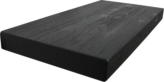 Joel's Antiques - 24 Inch Wooden Floating Shelves for Wall - Made of Natural Wood - Short Heavy Duty Rustic Wall Shelves for Bedroom - Perfect for Bathroom, Kitchen - Black 24x12x2 Inches