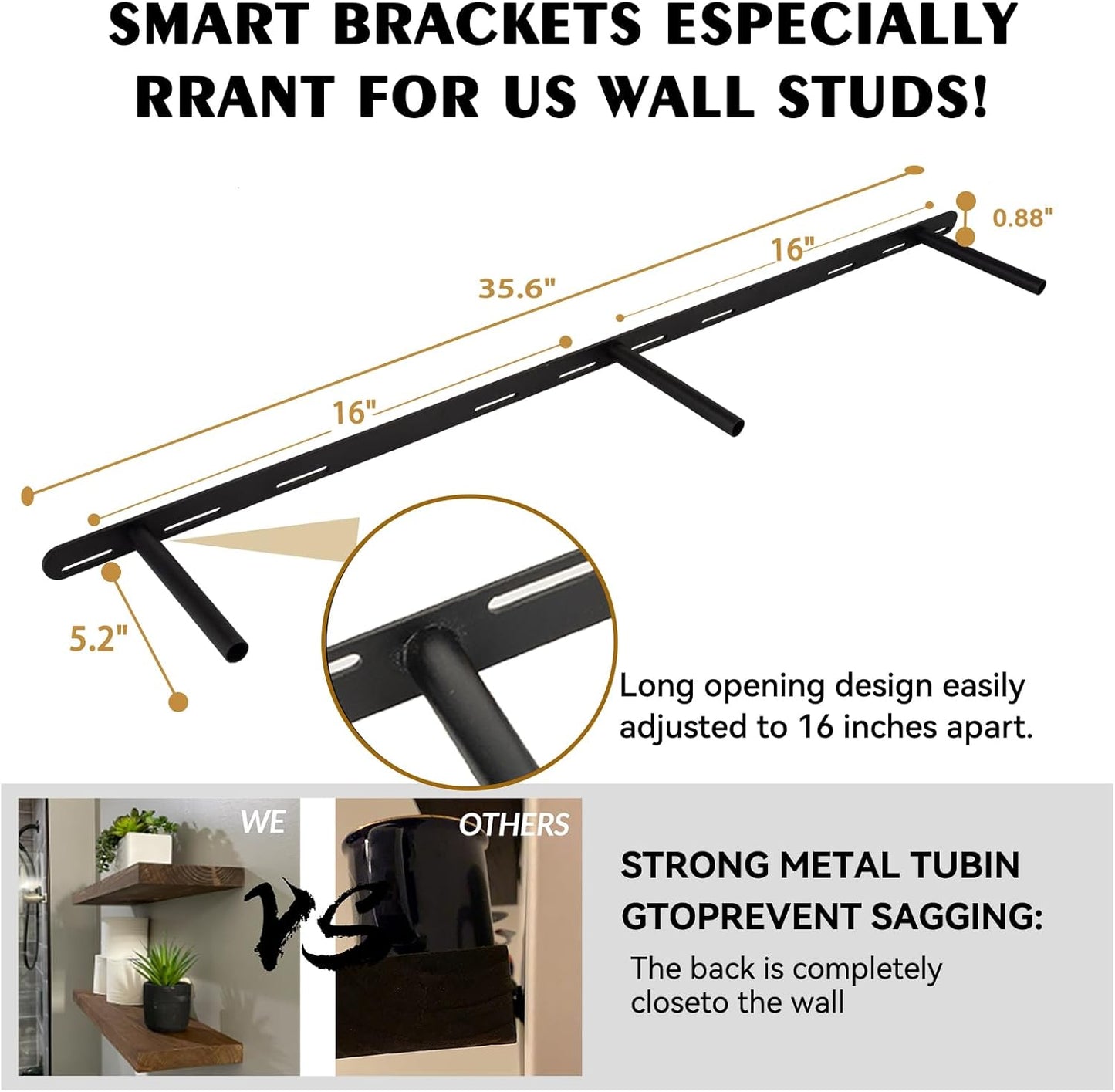 BGMG Floating Shelves 48 inch Long, Distressed,Wide Rustic Wooden Wall Shelves for Bathroom Living Room Bedroom Kitchen Farmhouse Set of 2-48x6.7x1.25 inch-Distressed Walnut