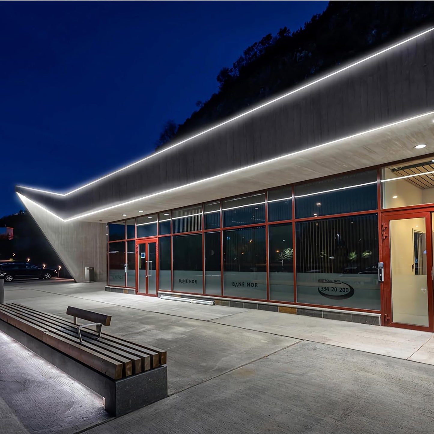 GZBtech Flexible LED Neon Rope Lights 66FT,AC 110-120V Waterproof Strip Light, 120 LEDs/M Cuttable Connectable Neon Lighting for Indoor Outdoor Home Decor/Commercial Building Use-Cold White 20M