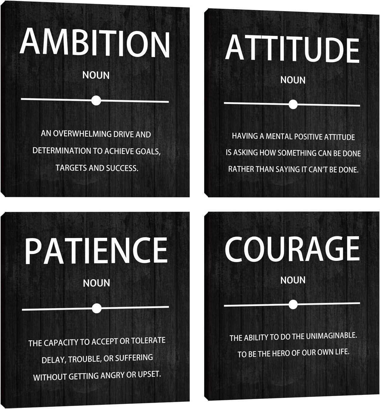 Inspirational Quotes Wall Decor - Motivational Office & Living Room Wall Art - Framed 12'X12'