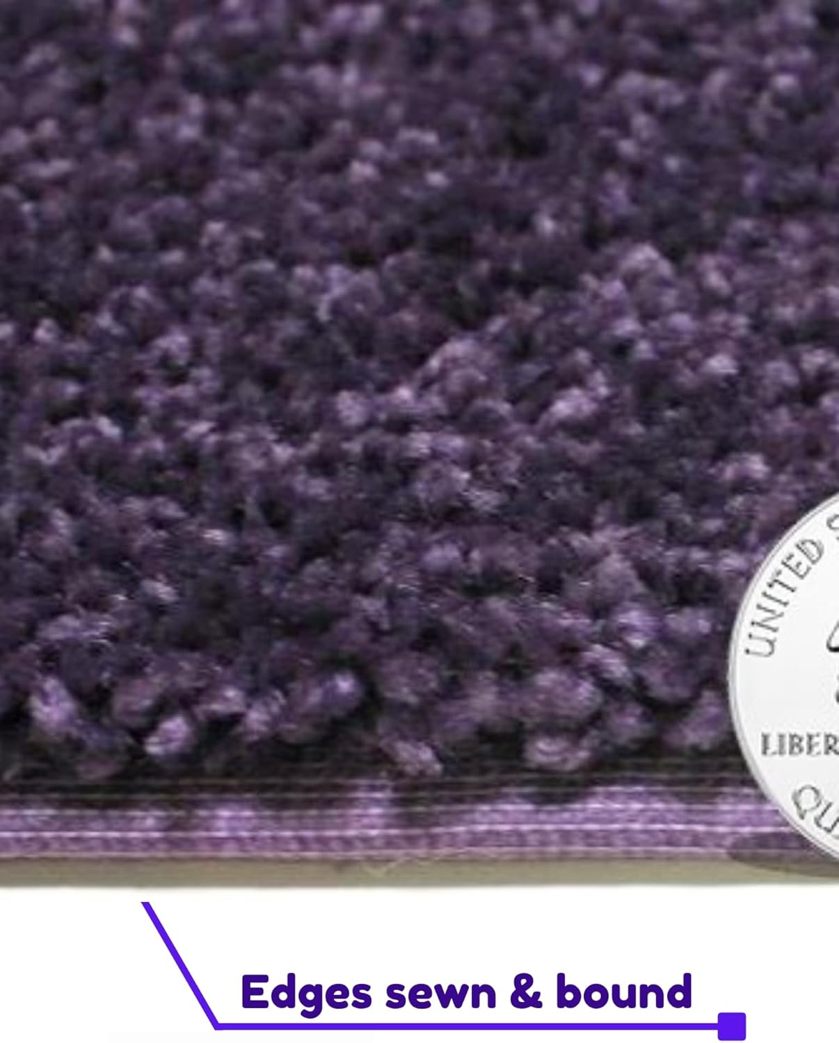 KOECKRITZ Soft and Colorful Kids Classroom Area Rugs (Passes Flammability Pill Test) Many Sizes and Bright Colors to Select from (6' x 9', Eggplant)