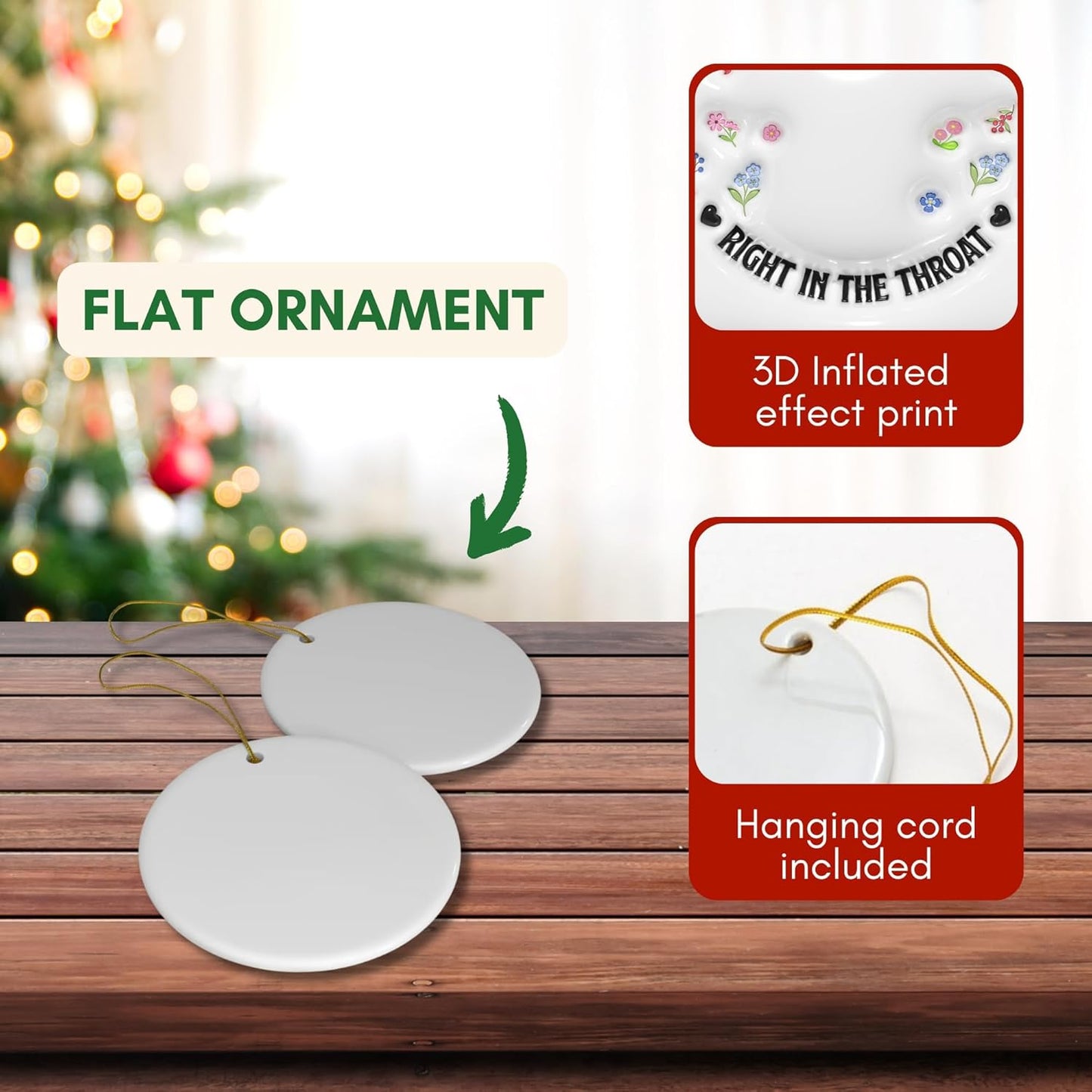 Personalized Memorial Christmas Ornament Toile De Jouy Style - My Mind Still Talks to You, Custom Name Remembrance Ceramic Ornament for Loss of Loved Ones, Sympathy Gifts for Deceased