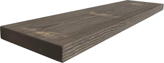 joelsantiques 72 Inch Wooden Floating Shelves for Wall - 72x12x2 in - Made of Natural Wood - Long Heavy Duty Rustic Wall Shelves for Bedroom - Perfect for Living Room, Kitchen - Gray