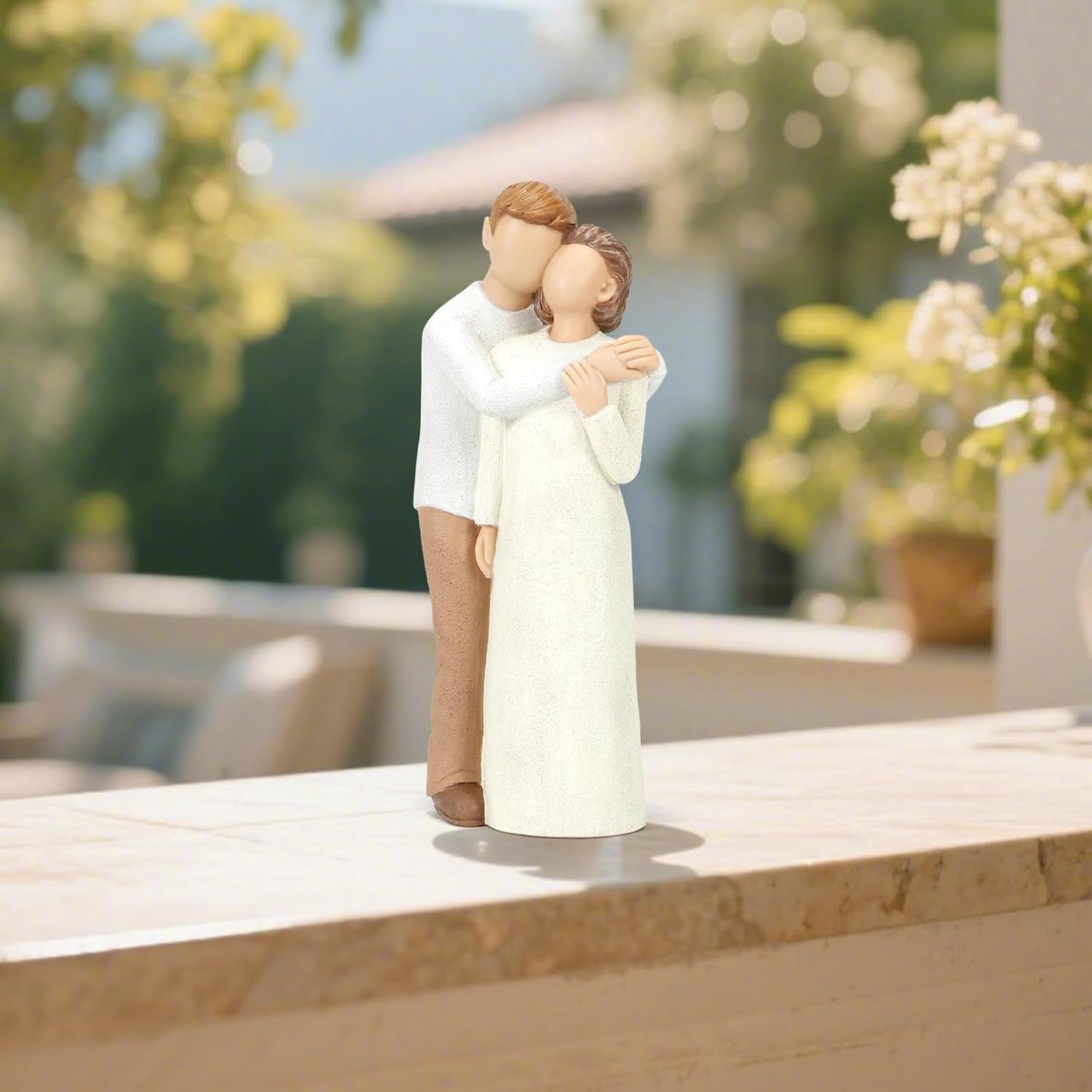 Elderly Mom and Son Figurines, Mother and Adult Son Statues, Love My Mom Gift for Mother’s Day Anniversary Birthday Christmas