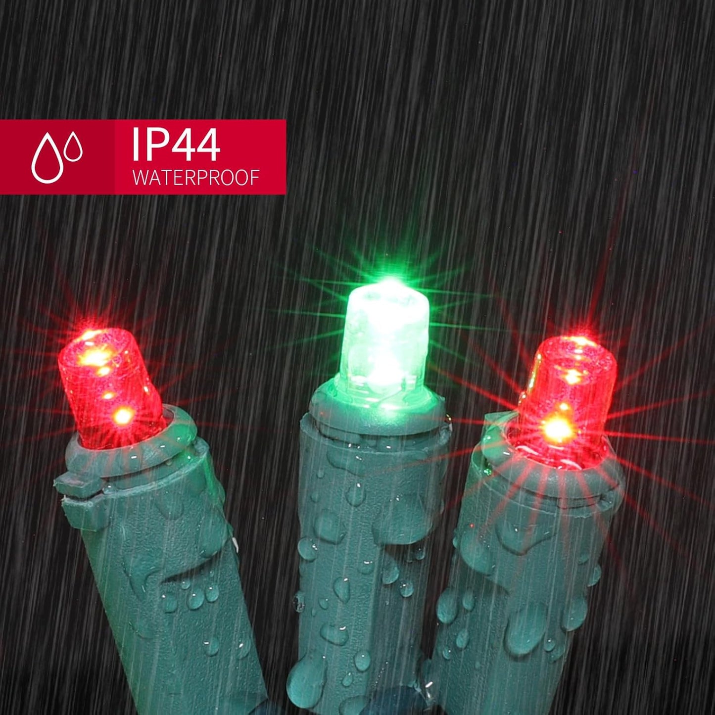 100 Count Red and Green - String Lights - 21.6FT LED Christmas Lights, Mini led Lights for Indoor Outdoor Home Holiday Party Wedding Independence Day Decoration