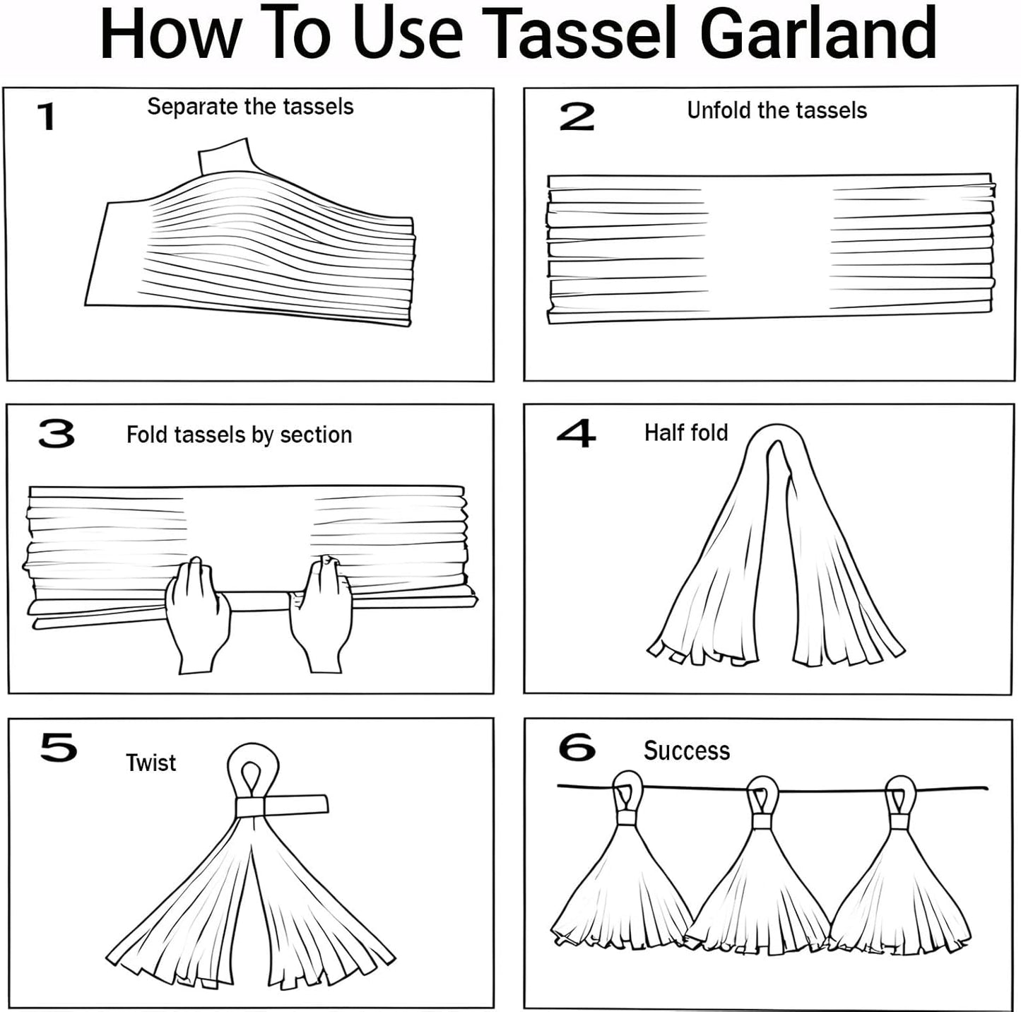 Orange and Blue Paper Tassel, 20 Pack, Party Decorations for Birthday, Baby Shower, Sprot Game,Graduation