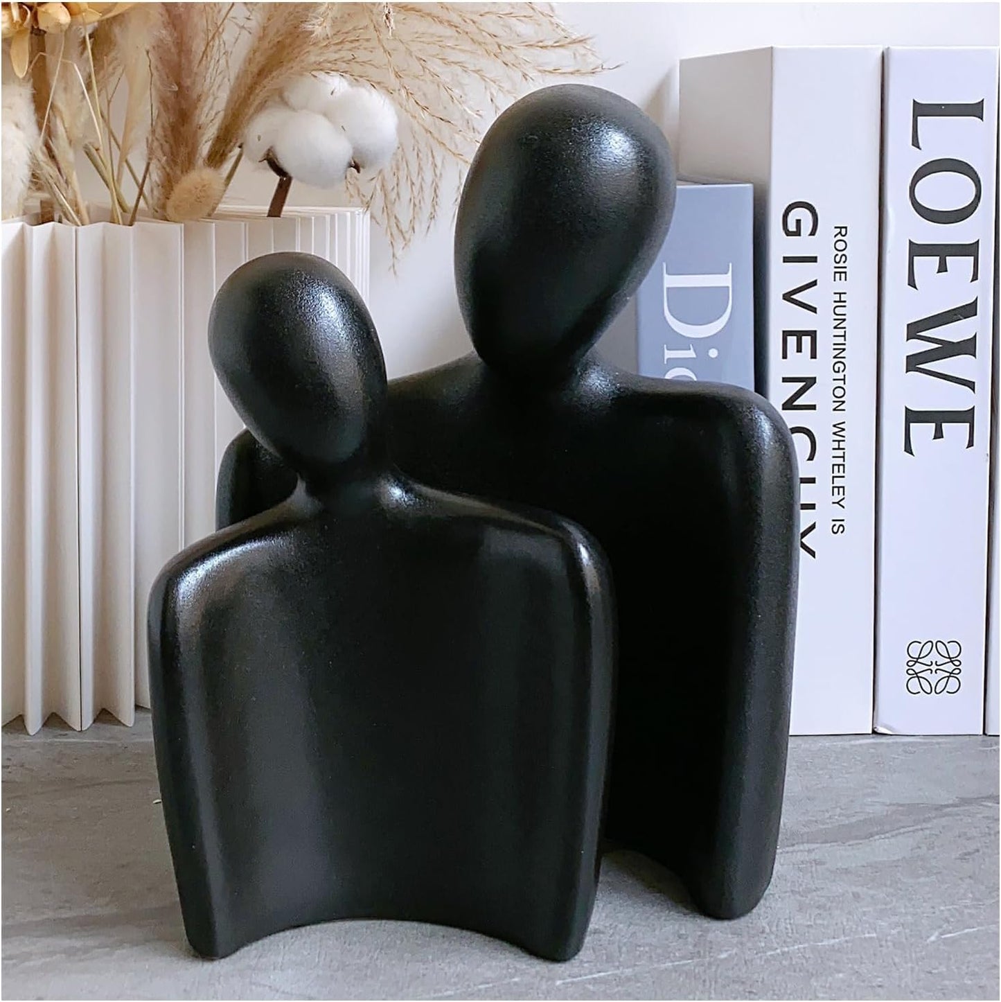 Hugging Couple Statues Ceramic Lover Figurine Embrace Characters