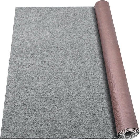 Marine Carpet,5 FT x 25 FT Smoke Gray Indoor Outdoor Carpet 0.2" Thick Boat Carpet with Water-Proof TPE Backing, Non-Slide Outdoor Marine Carpet Roll for Home, Patio, Porch, Deck