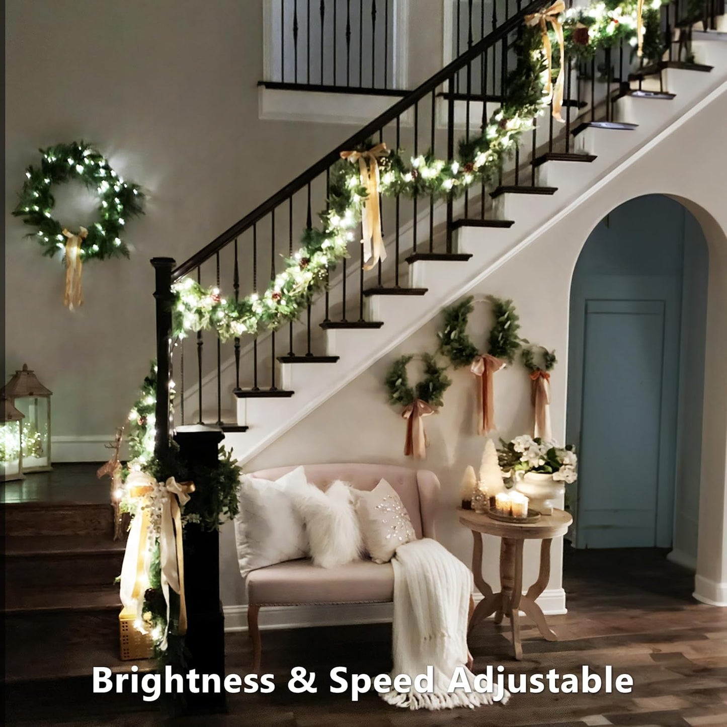 BrizLabs Orange Purple Halloween Lights, 33FT 100 LED RGB Color Changing String Lights with Remote, Dimmable Mini Christmas Light String with Timer for Indoor Outdoor Halloween Thanksgiving Xmas Decor