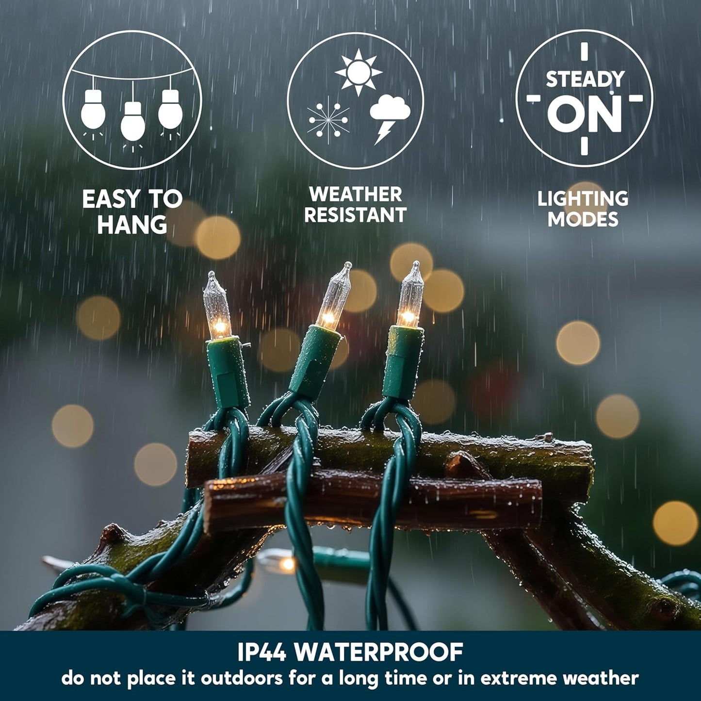 Joiedomi Clear Christmas String Lights Indoor,300(2x150) Mini Warm White Fairy Light,62.4FT Lighting Decor for Patio Dorm Classroom Bedroom Holiday Wedding Party Garland Birthday Festival,Green Wire