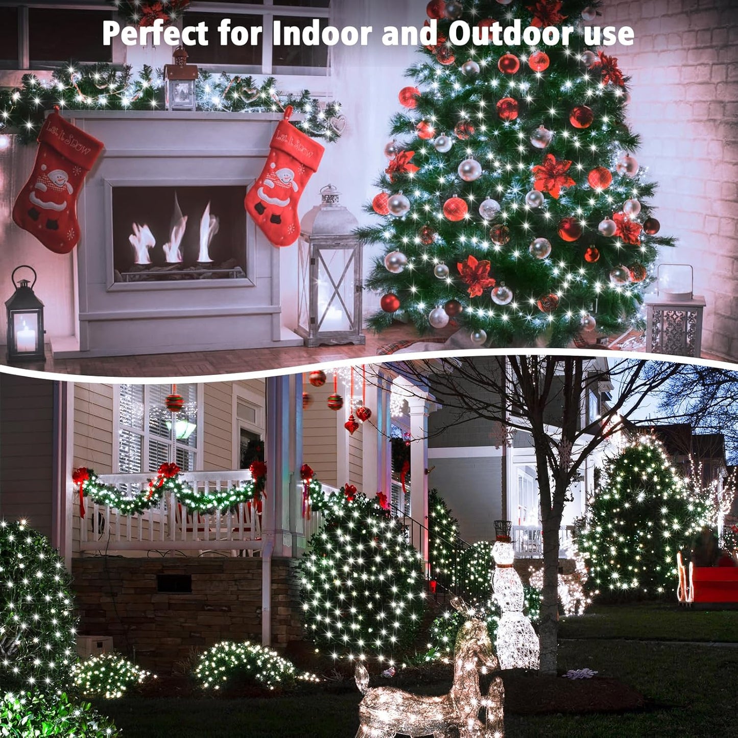 2 Pack Christmas Fairy Lights Battery Operated, 16.4FT 50 LED Dark Green Wire Micro Starry Twinkle Light with Auto Timer Waterproof, Indoor String Lights for Indoor Outdoor Yard Decor (Cool White)