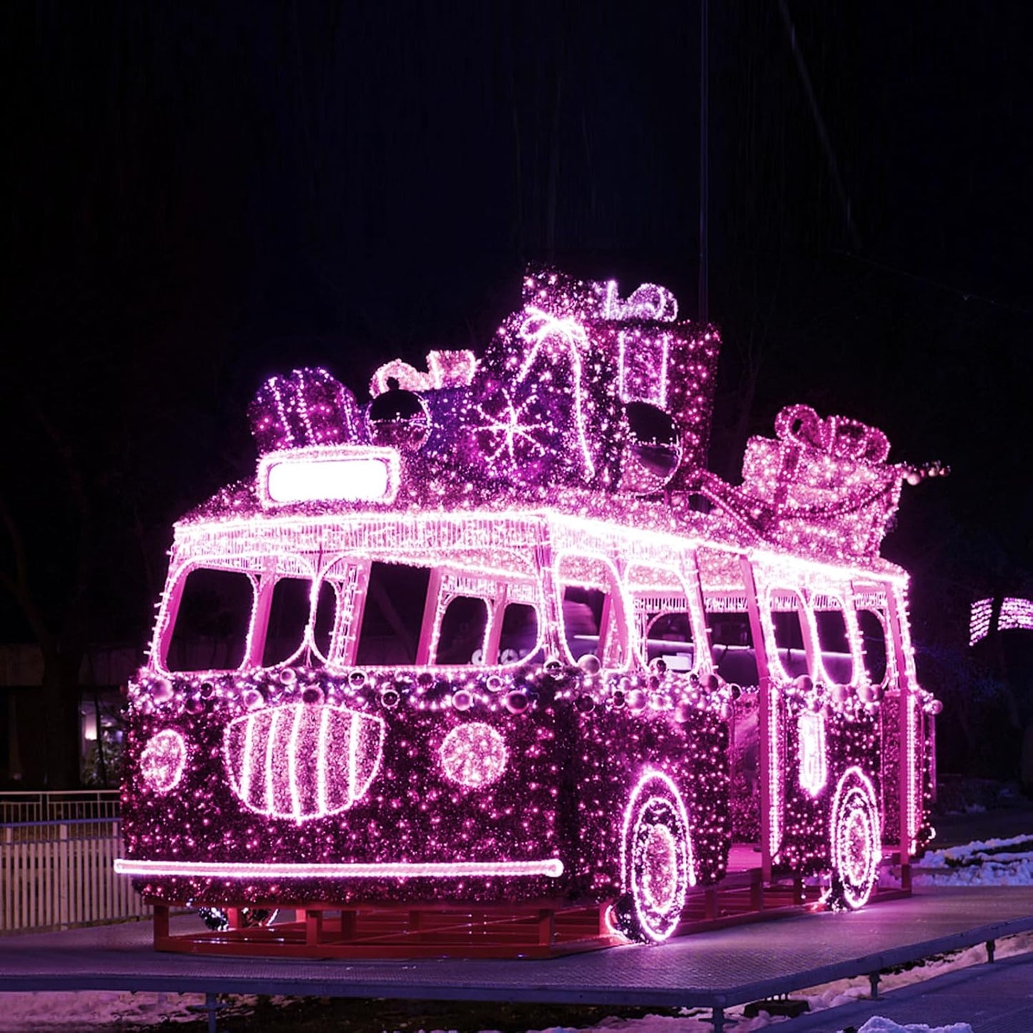 suddus Pink Christmas Fairy Lights Battery Operated Outdoor Waterproof, 66ft 200 Led String Lights with Remote, Twinkle Lights for Bedroom, Dorm, Tapestry, Party Decorations