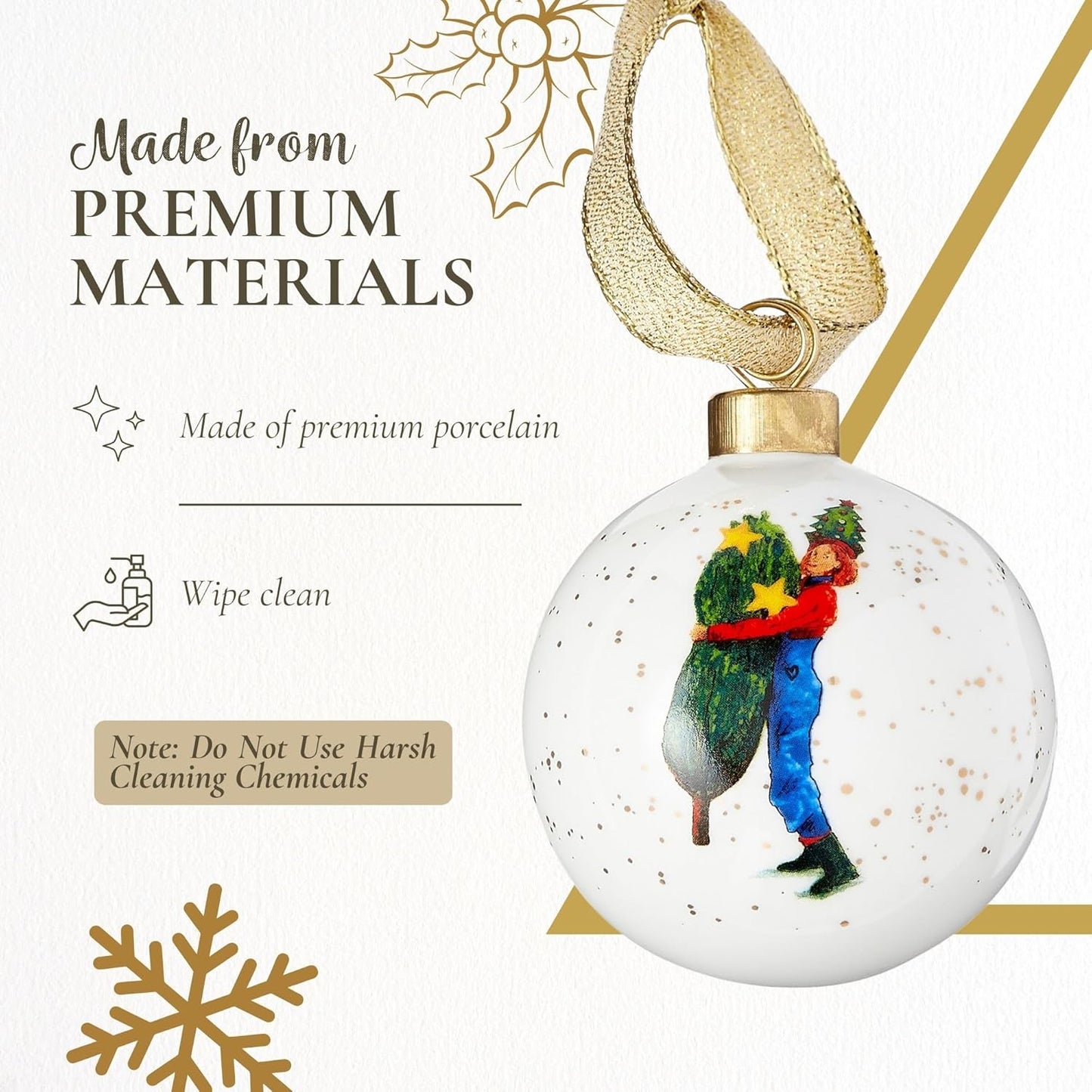 Spode Kit Kemp Christmas Ornament - Doodles Branch Manager - Fine China Whimsical Festive Keepsake, Collectible Holiday Decoration for Tree & Seasonal Decor - Holiday Ornament for Gift Giving