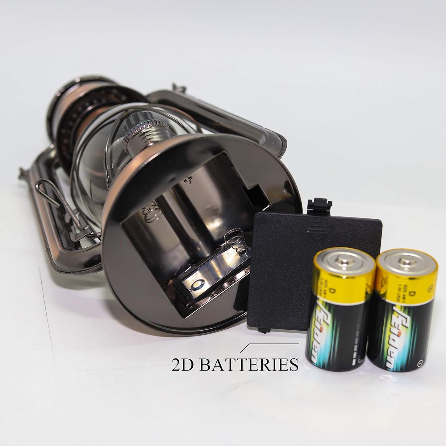 YAKii LED Vintage Lantern Metal Hanging Hurricane 12 LED Dimmer Switch Cold White Battery Operated Power Outage Indoor Camping Lighting Outdoor Brooklyn (Copper 2 Pack)