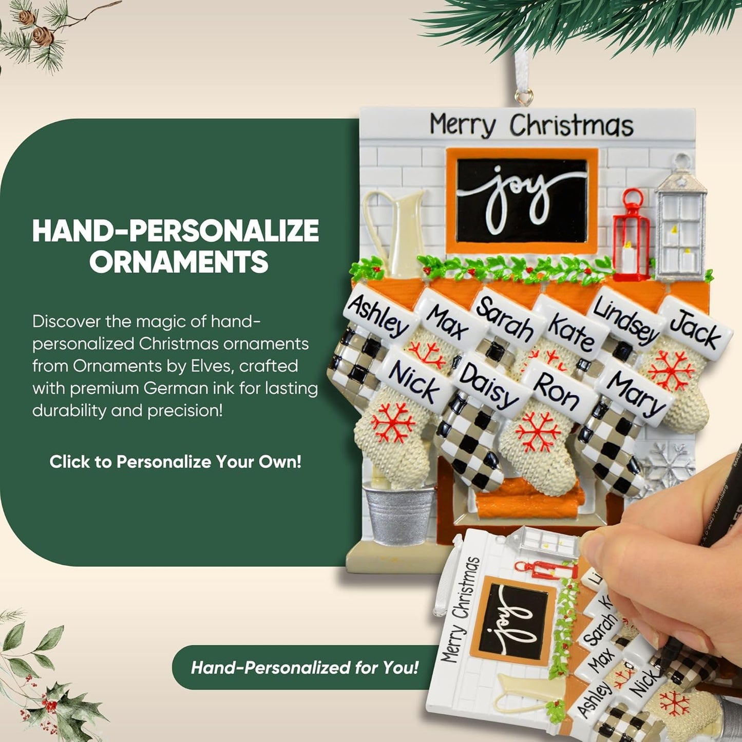 Personalized 2nd Christmas Boy Tree Ornament 2024 - Baby Child Hold Heart Second - Free Customization