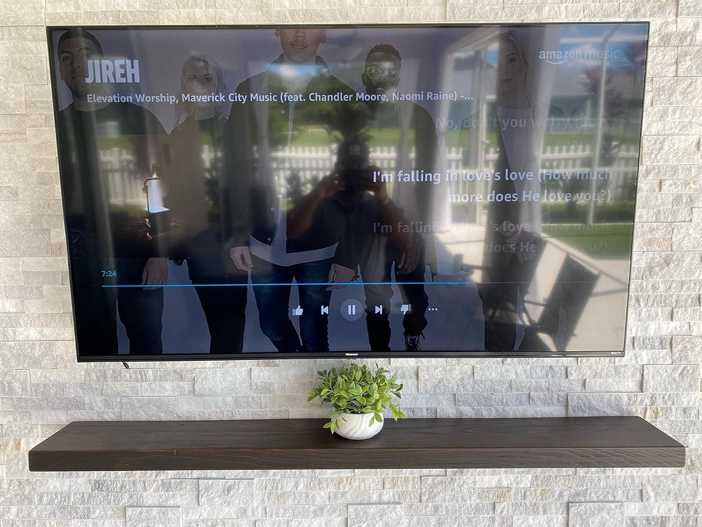 joelsantiques - 72 Inch x 12 Inch Deep - Wooden Floating Shelves for Wall - 72x12x2 in - Made of Natural Wood - Long Heavy Duty Wall Shelves for Bedroom - Perfect for Living Room, Kitchen - Mocha