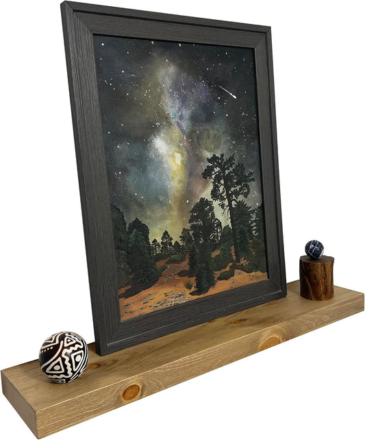 joelsantiques 30 Inch Wooden Floating Shelves for Wall - 30x8x2 in - Made of Natural Wood - Heavy Duty Rustic Wall Shelves for Bedroom - Perfect for Living Room, Kitchen - Natural