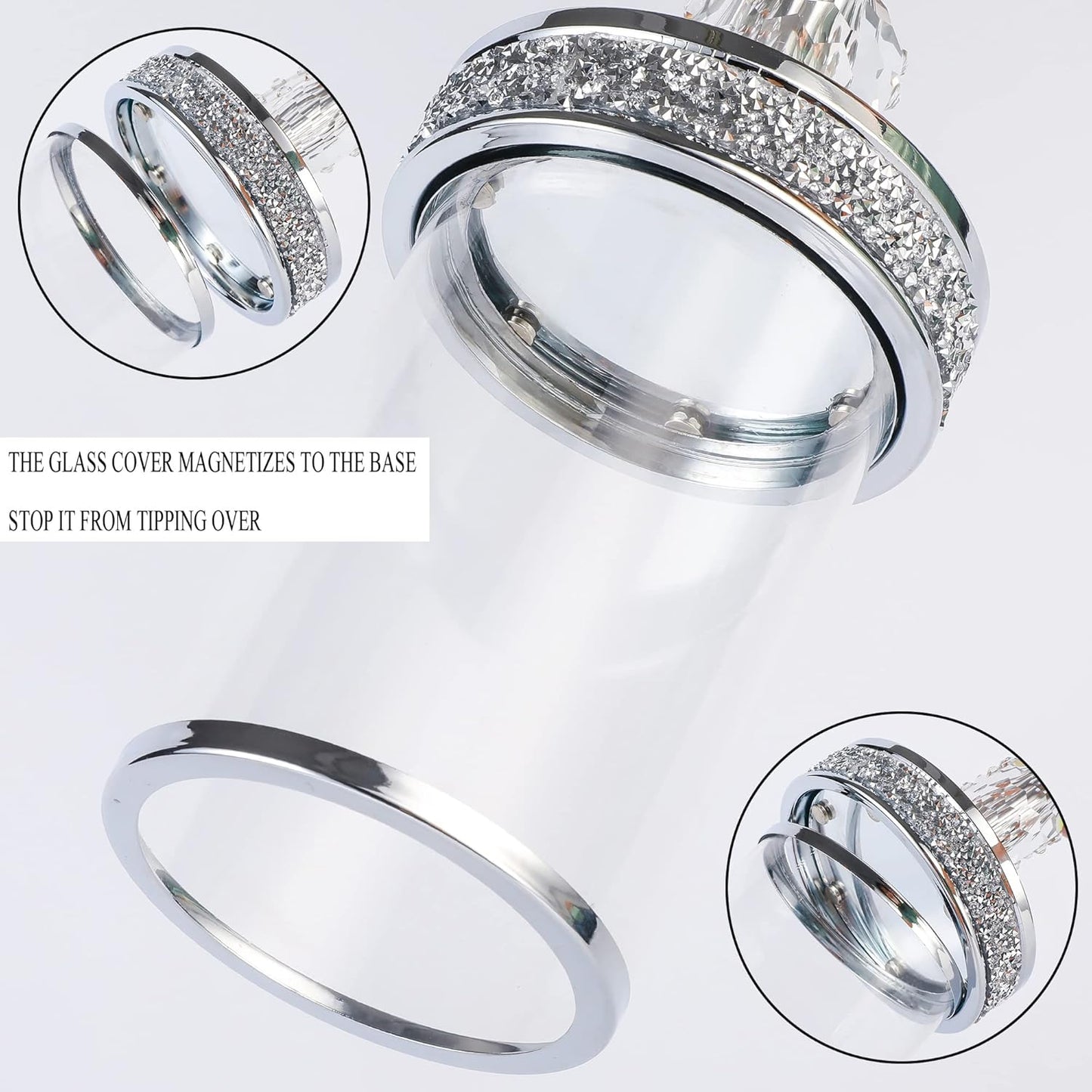 Candle Holder, Pillar Candle Holders, Crystal Candlesticks Holder for Wedding, Parties, Events, Chirstmas,Home Decor, Table Centerpieces CH048LD