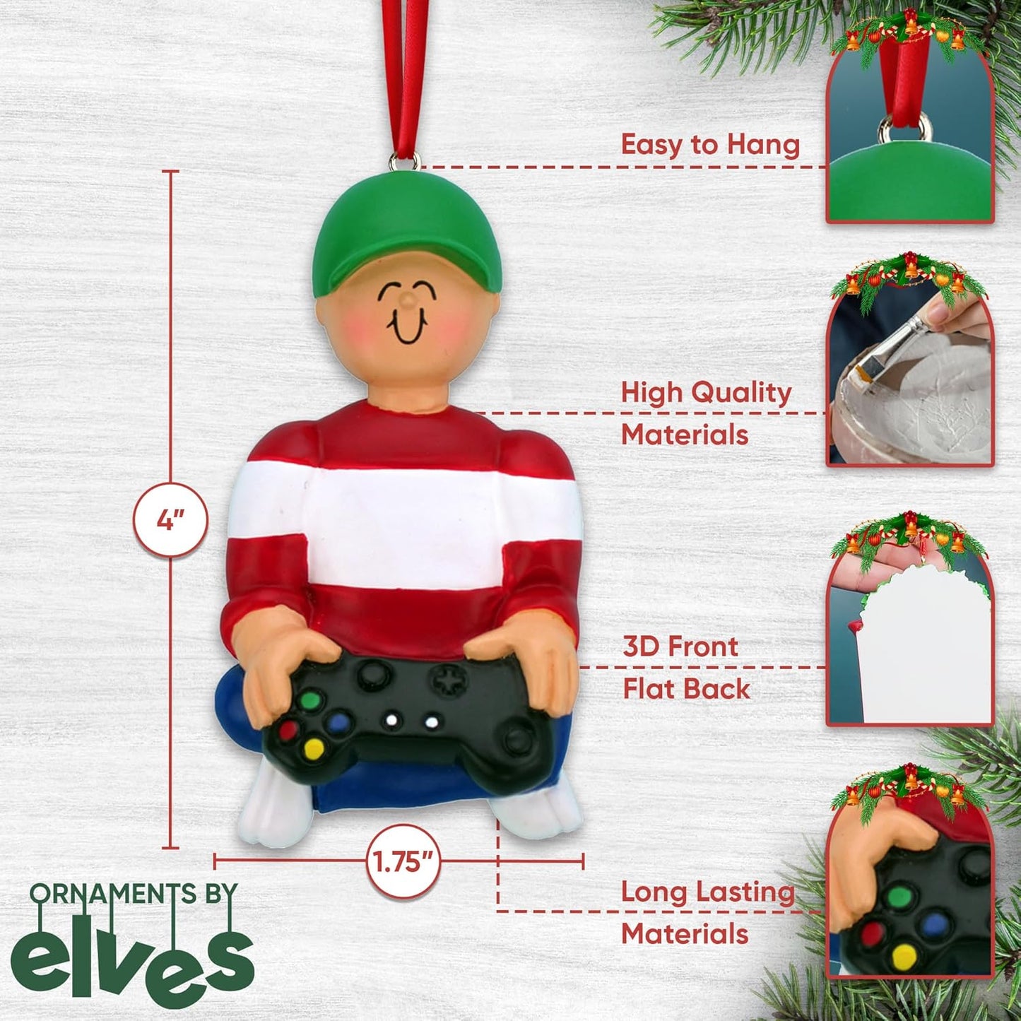 Personalized Xbox Controller Ornament - Boy Gamer Christmas Tree Decor, 2024 Video Game Ornaments