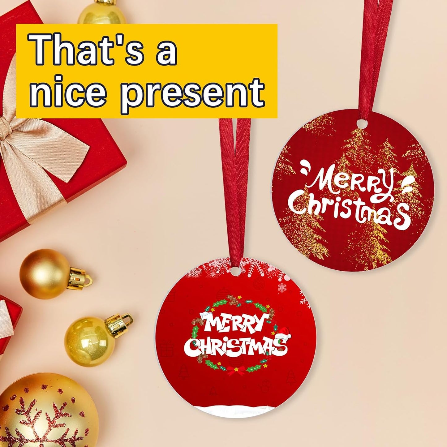 54 pcs Metal Sublimation Ornament Blanks,Sublimation Christmas Ornament Blanks for Christmas Tree Decor Ornaments,Double Sided Sublimation Ornaments Round Sublimation Blanks