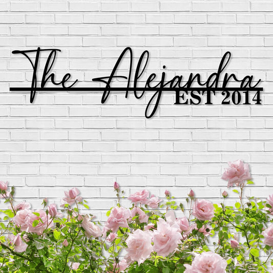 Personalized Family Name Sign | Custom Metal Sign | Metal Wall Art | Last Name Signs for Home | Wall Decor | Split Letter Monogram Sign | Home Letters | Wedding Gift | Housewarming Couples Gift