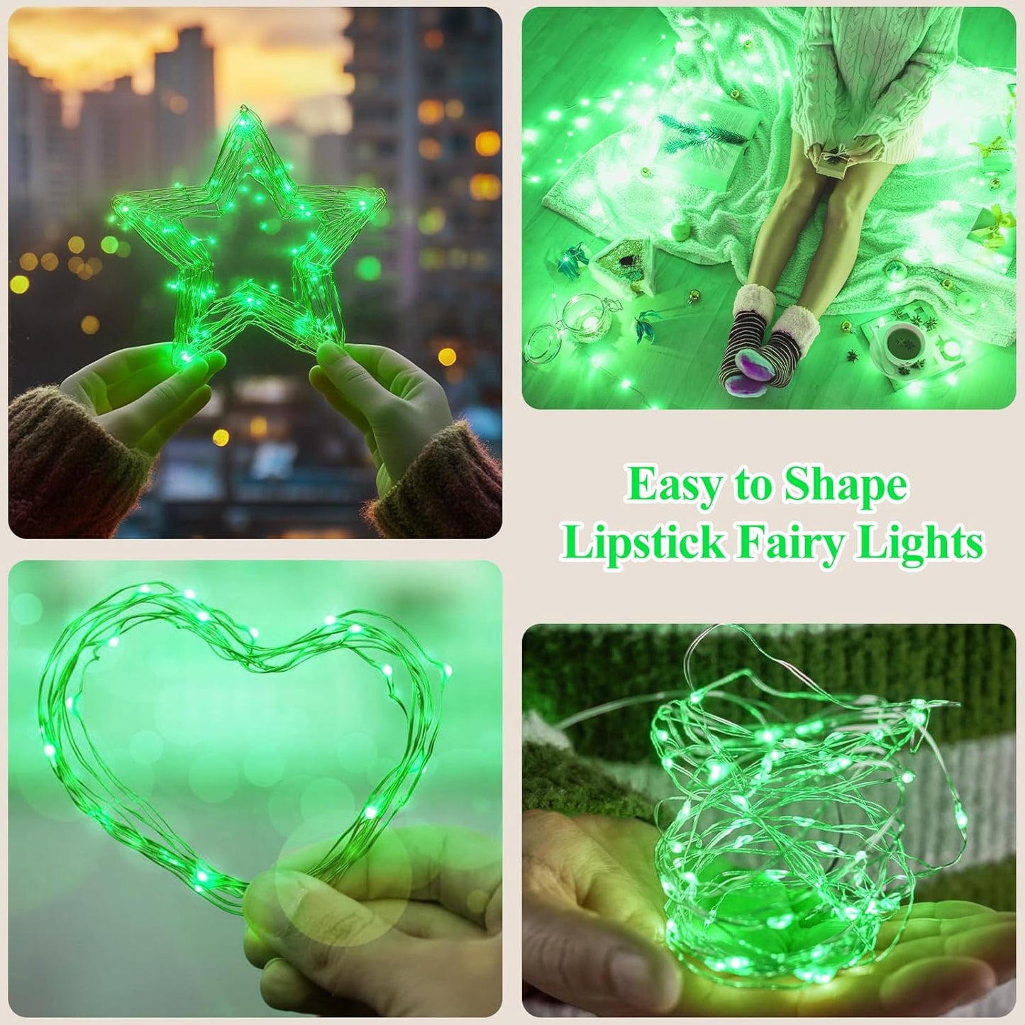 Lakumu LED String Lights Battery Operated, Fairy Lights with Timer, Mini LED Twinkle Lights for Bedroom, Christmas Decorations, Wedding, Vine, Centerpiece Table Decor (5M/16FT Green)