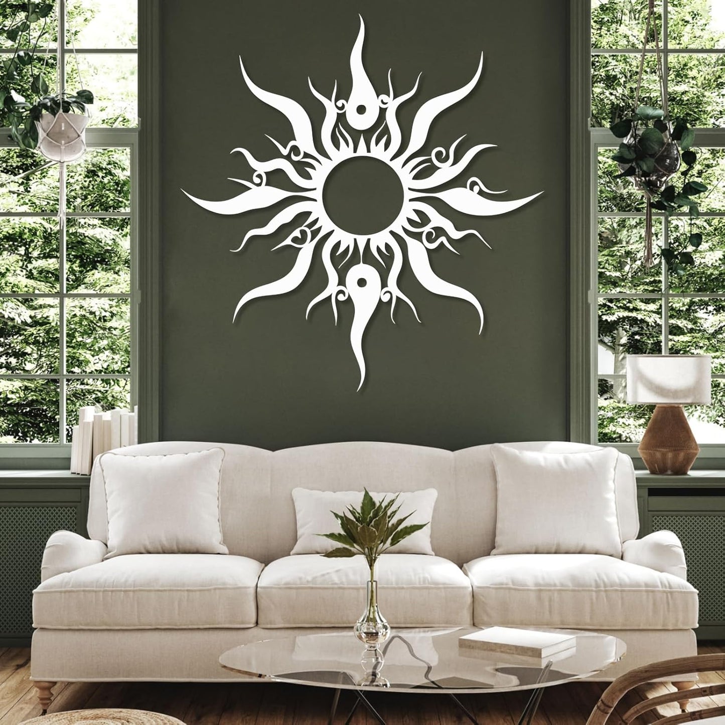 Hotuijxca Metal Wacky Sun Wall Art, Wacky Sun Metal Decor for Livingroom, Bedroom (Gold, 31"x30"/80x77cm, metal wall art)