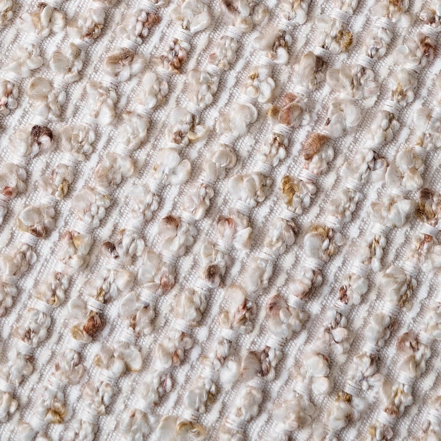 Striped Throw Pillow Covers 18x18 Set of 2 Beige Textured Boucle Chic Morden Boho Accent Farmhouse Square Decorative Couch Pillow Covers for Home Decor Bed Sofa Living Room