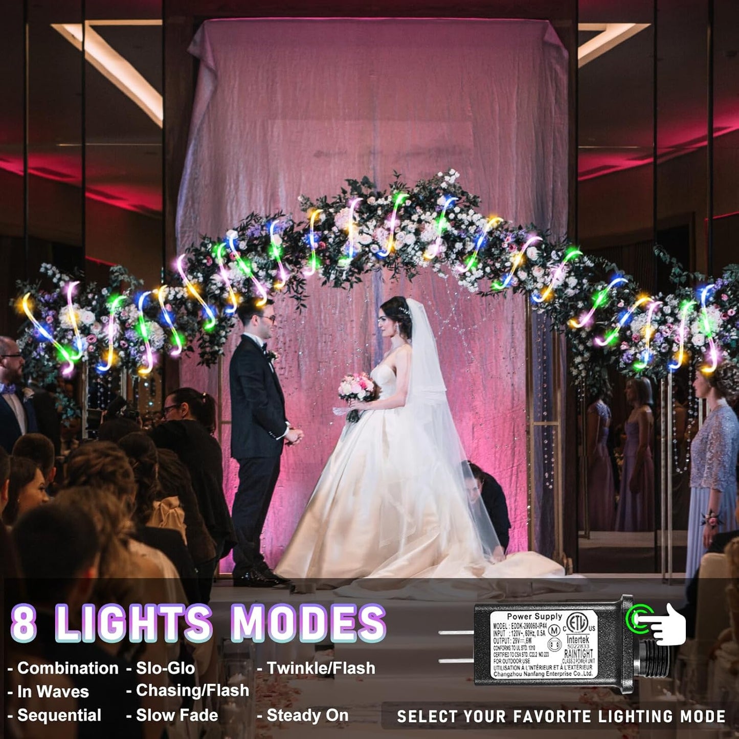 100FT 300 LED Rope Lights Outdoor, Connectable and Flexible Tube Lights with 8 Modes, Waterproof Indoor Rope Lighting for Bedroom, Garden, Patio, Landscape, Pool, Party Decor - Pastel Multicolor