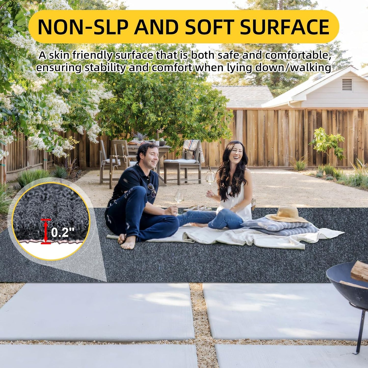 Marine Carpet,5 FT x 20 FT Dark Gray Indoor Outdoor Carpet 0.2" Thick Boat Carpet with Water-Proof TPE Backing, Non-Slide Outdoor Marine Carpet Roll for Home, Patio, Porch, Deck