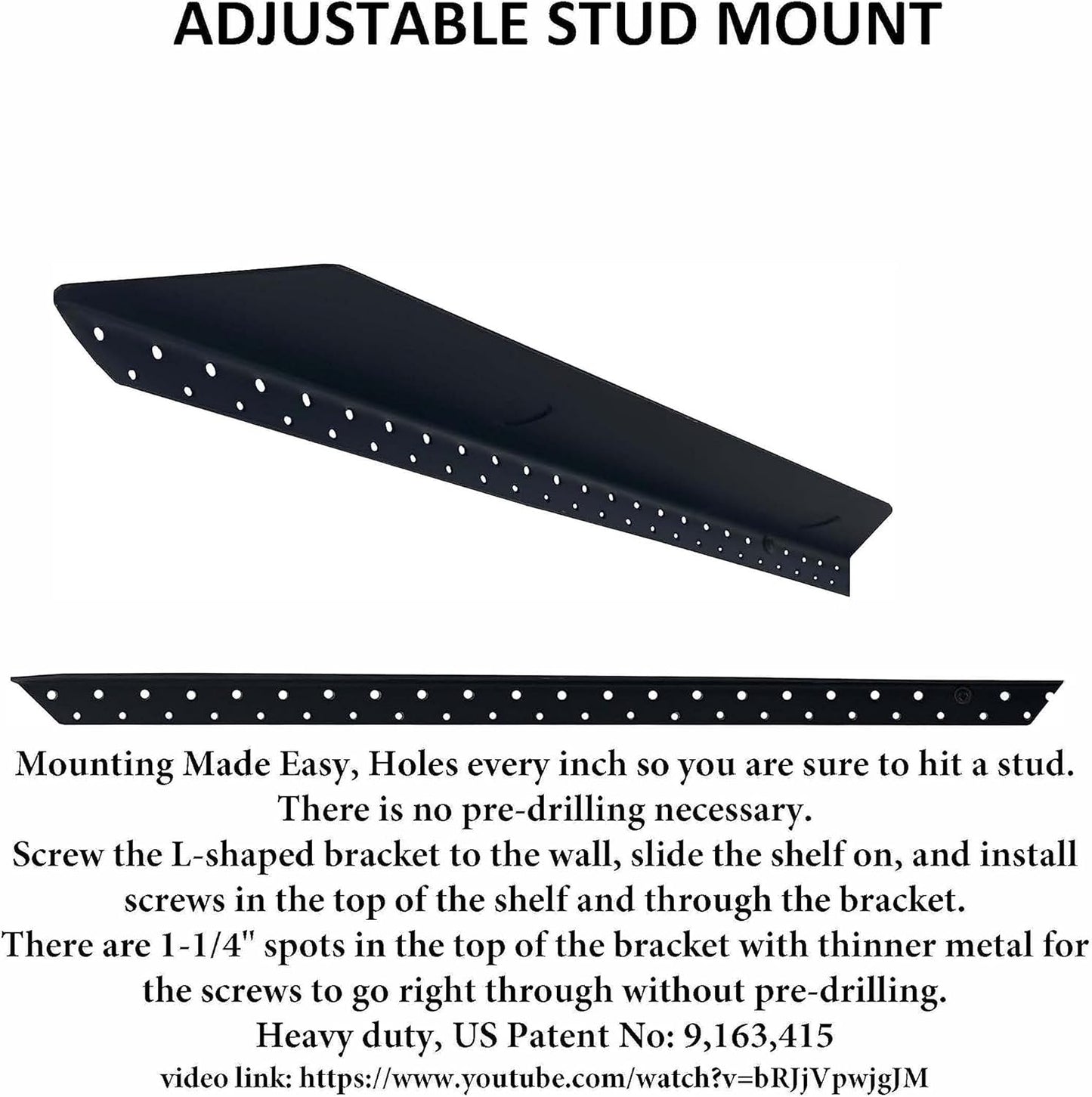 Joel's Antiques - 54 Inch Wooden Floating Shelves for Wall - 54x8x2 in - Made of Natural Wood - Long Heavy Duty Rustic Wall Shelves for Bedroom - Perfect for Living Room, Kitchen - Grey