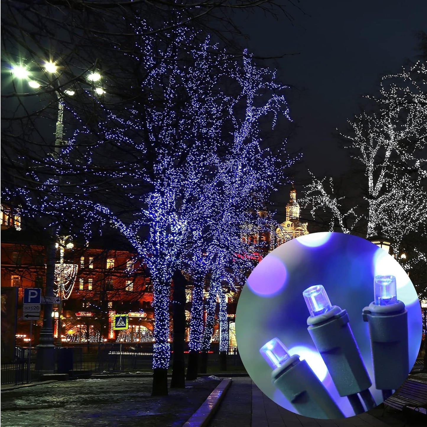 60 Count Blue - String Lights - LED Christmas Lights, Mini led Lights for Indoor Outdoor Home Holiday Party Wedding Independence Day Decoration