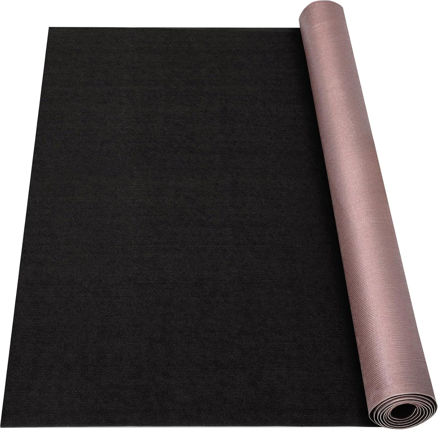 Marine Carpet, 6 FT x 14 FT Black Indoor/Outdoor Area Rug, 0.2" Thick, Waterproof, Non-Slip